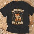 Je M’En Fous Jeuis Un Renard Renard Doux T-Shirt Cadeaux pour les vieillards