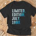 Julio 1990 Año 1990 Retro 1990Intage Edición Limitada Camiseta unisex Regalos para ancianos