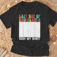Letzter Kindergartentagign My Back Tochool T-Shirt Geschenke für alte Männer