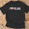 I Love Poland Pologne Polska Drapeau Polonais Polski T-Shirt Cadeaux pour les vieillards