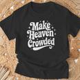 Make Heaven Crowded Christian Girl レトロ 宗教的 イエス Tシャツ 高齢者への贈り物