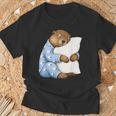 Marmota Durmiendo En Lindos Pijamas Dormir Camiseta unisex Regalos para ancianos