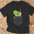 Mojito Cocktail Para Ir En El Bolsillo Del Pecho Mojito Camiseta unisex Regalos para ancianos
