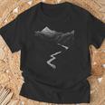 Naturaleza Dibujo Montañas Arte Diseño Gráfico Camiseta unisex Regalos para ancianos