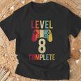 Niños Cumpleaños Niño 8 Años Camisa Gamer Nivel 8 Completo Camiseta unisex Regalos para ancianos