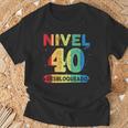 Nivel 40 Desbloqueado 40 Años Cumpleaños In Mangas Camiseta unisex Regalos para ancianos