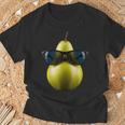 Pera Fresca Con Gafas Deol Fruta Divertida Camiseta unisex Regalos para ancianos