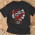 Perú Rojo-Blanco Escudo Peruano Hombres Es Niños Cuello Camiseta unisex Regalos para ancianos