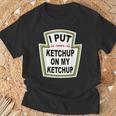 I Put Ketchup On My Ketchup Tomato Ketchupデザイン Tシャツ 高齢者への贈り物