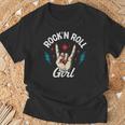 Rock'n Roll Girl Plaque Rock On Hand Cool Punk Rock T-Shirt Cadeaux pour les vieillards