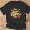 Rosh Hashaná Tradicional Judía Fiesta Divertido Rosh Hashaná Camiseta unisex Regalos para ancianos