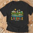 Souvenir Deoyage Libreville Gabon Dessiné À La Main T-Shirt Cadeaux pour les vieillards