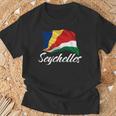 セイシェル 国旗 セイシェル アフリカ 愛国心 男性 女性 キッズ Tシャツ 高齢者への贈り物