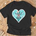 ハワイ アロハ フラダンス フラガール 黒 かわいい ハート フラ レッスン ハワイアン 南国 花 人気 トロピカル Tシャツ 高齢者への贈り物
