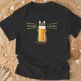 ビールをすすめるねこ 猫 ビール Cat Beer 日本語バージョン Tシャツ 高齢者への贈り物