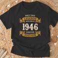 ヴィンテージ 1946 ギフト 男性 女性 長寿祝い 1946年生まれ ユニークな誕生日プレゼント Tシャツ 高齢者への贈り物