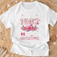 44歳 1982年8月 花柄 44歳 誕生日 男性 女性 Tシャツ 高齢者への贈り物