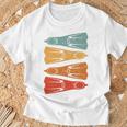 Aletas De Buceo Retro Para Bucear En Uniaje De Buceo Camiseta unisex Regalos para ancianos