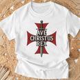 Ave Christus Rex Croix Templière T-Shirt Cadeaux pour les vieillards