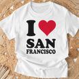 Corazón Diseño I Lovean Francisco Camiseta unisex Regalos para ancianos