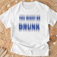 On Back You Might Be Drunk 面白い 飲酒 ユーモア Tシャツ 高齢者への贈り物