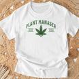 Plant Manager ウィードリーフ カンナビスポット マリファナ Usa Tシャツ 高齢者への贈り物