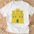 Reino De Castillo España Castillo Bandera Castilloímbolo Castilano In Mangas Camiseta unisex Regalos para ancianos