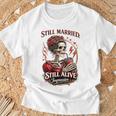 Till Marriedtill Alivequelette Impressionnant T-Shirt Cadeaux pour les vieillards