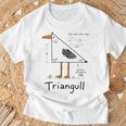 Triangull Triangle Seagull Bird Pun Math Teacher T-Shirt Gifts for Old Men