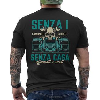 Camionista Compleanno Camion Papà T-shirt da uomo con stampa posteriore - Novitaregali