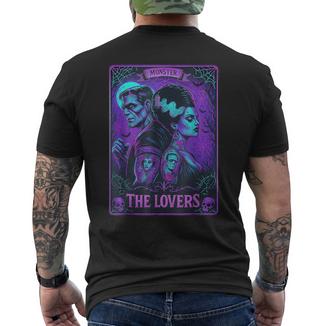 Carte De Tarot The Monster Frankenstein And Bride The Lovers T-shirt imprimé au dos - Cadeauxyz