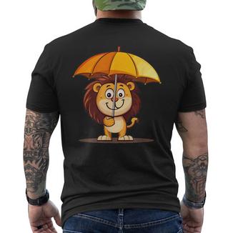 Costume De Lionouriantous Parapluie Jaune T-shirt imprimé au dos - Cadeauxyz