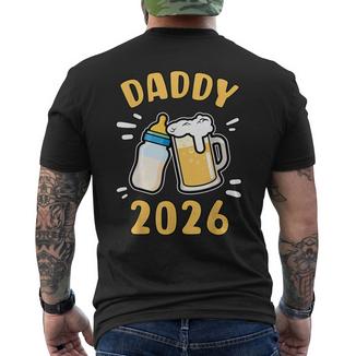 Daddy 2026 Nuovo Papà Annuncio Del Padre Giovane T-shirt da uomo con stampa posteriore - Novitaregali