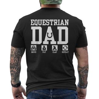Divertente Arte Equestre Per Gli Uomini Papà Cavallo Cavalierealtando T-shirt da uomo con stampa posteriore - Novitaregali