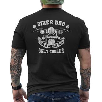Divertente Papà Motociclista Cool Motorcyclist Motorbike T-shirt da uomo con stampa posteriore - Novitaregali
