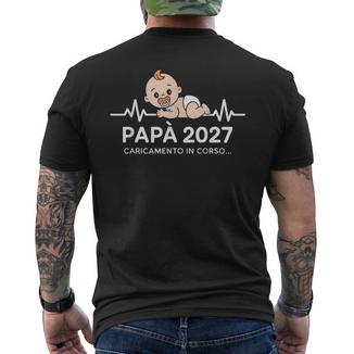 Futuro Papà 2027 Loading Regali Divertente Per Papa Padre T-shirt da uomo con stampa posteriore - Novitaregali