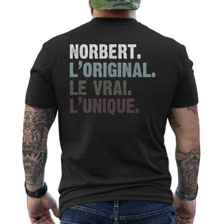 Homme Humour Idée Cadeau Personnalisé Prénom Norbert T-shirt imprimé au dos - Cadeauxyz