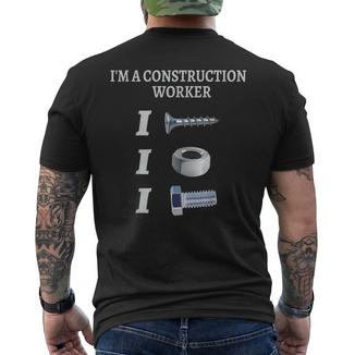 Humour Drôle Pour Homme Ouvrier Du Bâtiment Icrew I Nut I Bolt Humour T-shirt imprimé au dos - Cadeauxyz