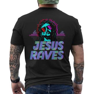 Jésus Raves House Musique Techno Musique Rave Party T-shirt imprimé au dos - Cadeauxyz