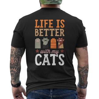 Laie Est Meilleure Avec Mes Chats T-shirt imprimé au dos - Cadeauxyz