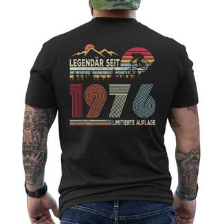 Legendäreit 1976 Jahrgang 1976 Fahrrad Mountainbiker T-Shirt mit Rückendruck - Geschenkecke