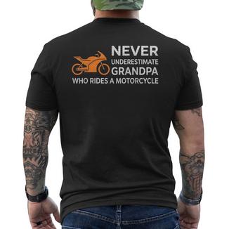 Maiottovalutare La Festa Del Papà Del Nonno Motociclista T-shirt da uomo con stampa posteriore - Novitaregali
