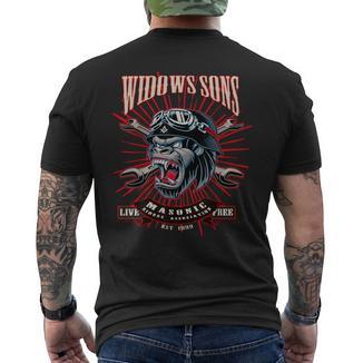 Monstre Maçonnique T-shirt imprimé au dos - Cadeauxyz