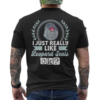 Portrait De Phoque Léopard Des Mers T-shirt imprimé au dos - Cadeauxyz