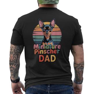 Retro Miniature Pinscher Dad T-shirt imprimé au dos - Cadeauxyz