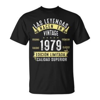 46 Años Cumpleaños Hombre Las Leyendas Nacen Enintage 1979 Camiseta unisex - Regaloses