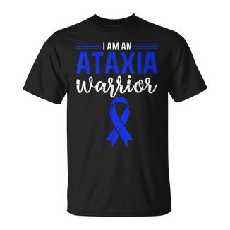 Ataxia Warrior Blue Ribbon Concientización De Coordinación Con Problemas Camiseta unisex - Regaloses