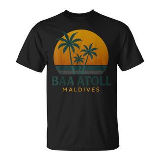 Atolón Baa Maldivas Retro Atolón Maldivas Baa Atoll Buceo Camiseta unisex - Regaloses