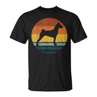 Basenjiintage Mammaintage Papà Retro Dog Cane Carino Reg Maglietta - Novitaregali