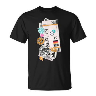 Billete De Avión De Berlín Aire Pass Avión Alemania Amante De Losiajes Camiseta unisex - Regaloses